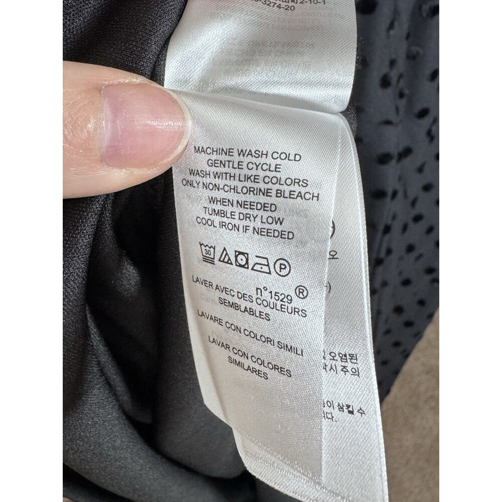 NWT Ralph Lauren Womens Formal Midi Dress Black Swiss Dot Polka Dot 14 Party - Picture 11 of 14